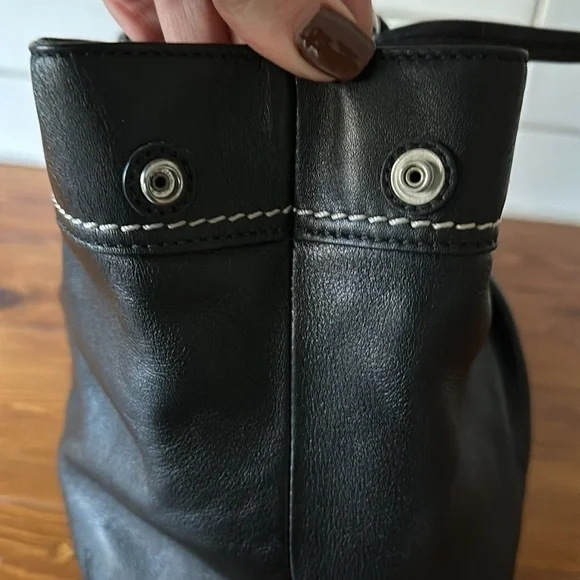 Coach Soho Black Pleated Leather Satchel - Picture 16 of 16